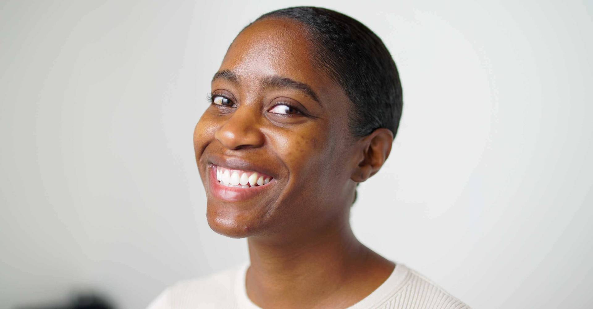 Clinical panelist smiling